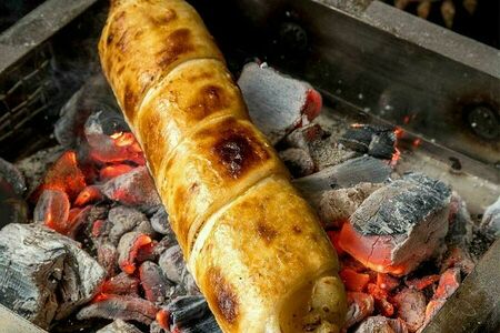 Хачапури на шампуре с сыром сулугуни