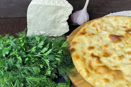 Пирог с сыром и зеленью