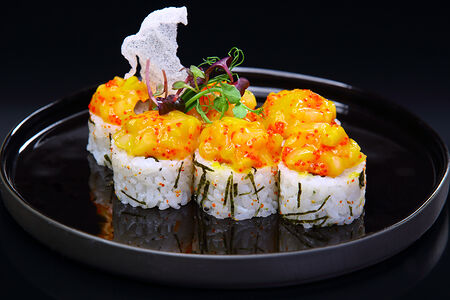 Ролл № 9 Гребешок, сливочный сыр, манго