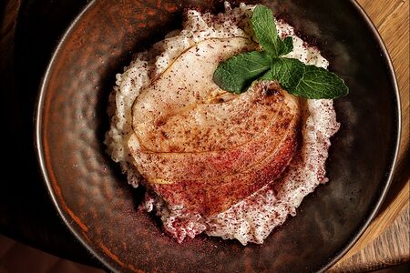 Рисовая каша с грушей и корицей