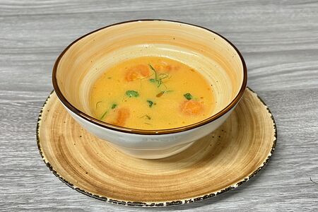 Сливочный суп с морепродуктами