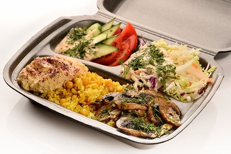 Пилав с хумусом и грибами