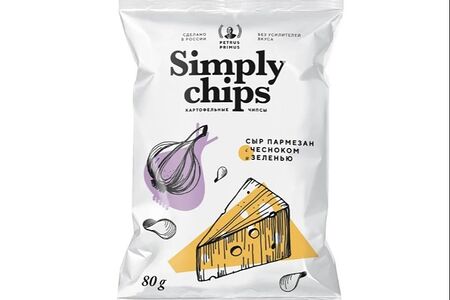 Чипсы Симпл Сыр Пармезан с чесноком и зеленью