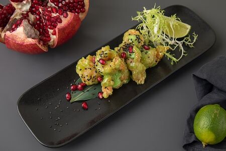 Креветки в соусе васаби