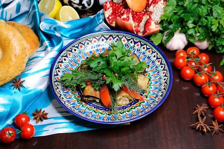 Рулетики из баклажанов