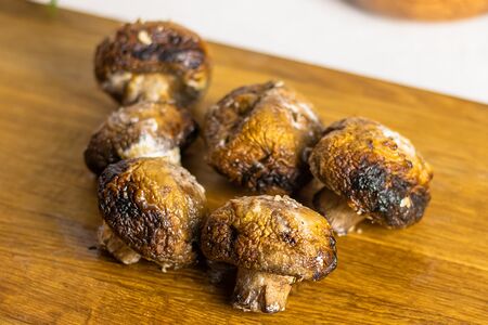 Грибы на мангале