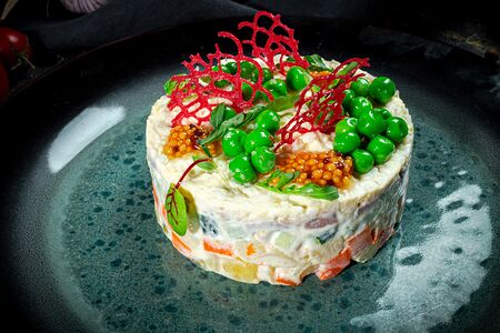 Оливье с телячьим языком