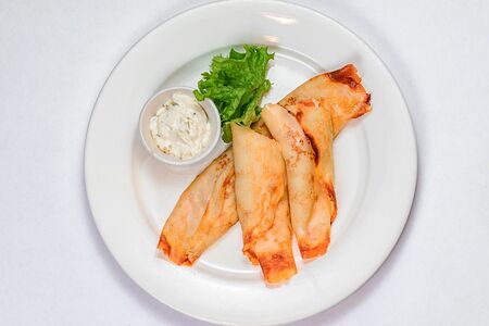 Блины с ветчиной и сыром