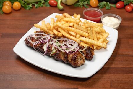 Люля-кебаб из баранины с картошкой