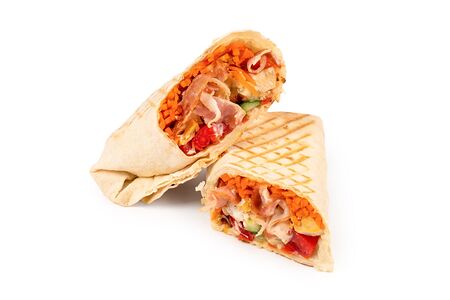 Шаурма с беконом и листом салата