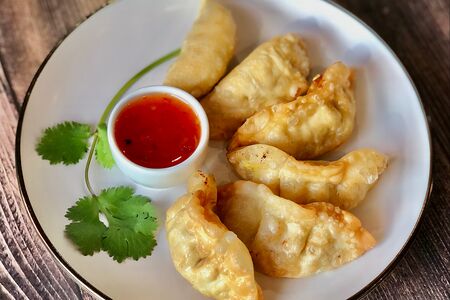 Японские жареные гёдза со свининой