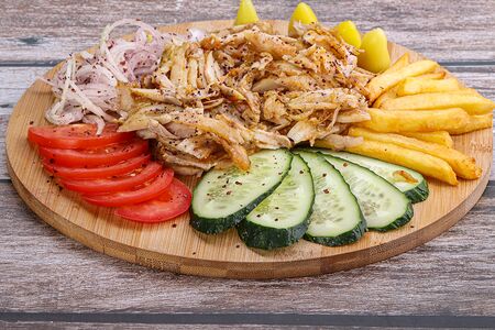 Шаурма на тарелке