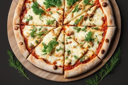 Пицца Четыре сыра средняя