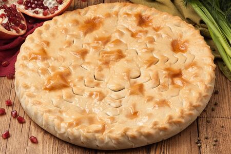 Пирог с мясом и шампиньонами