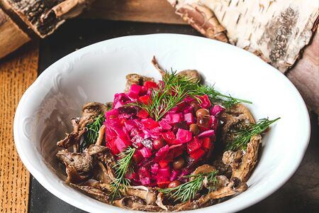 Винегрет с вешенками