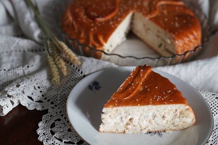 Пирог с треской в сливочном соусе
