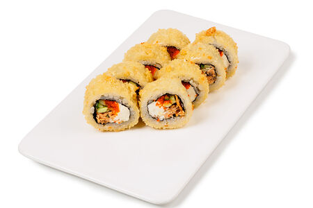 Ролл майами с жареным лососем