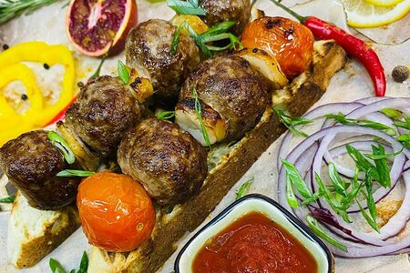 Кусковой шашлык из баранины