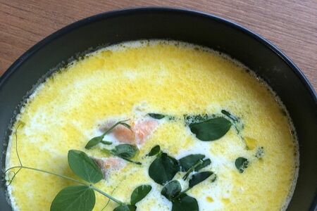 Норвежская уха с сёмгой и зеленью