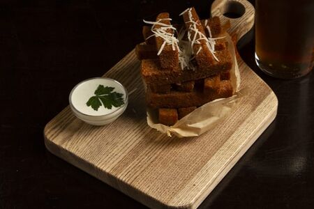 Гренки к пенному