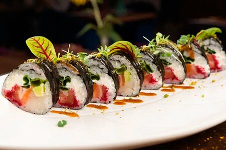 Ролл Дуэт лосось, гребешок