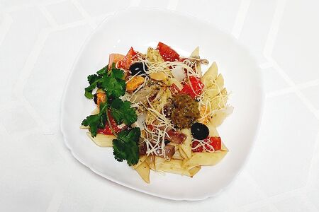 Пенне с морепродуктами