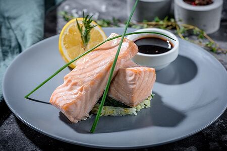 Семга на пару