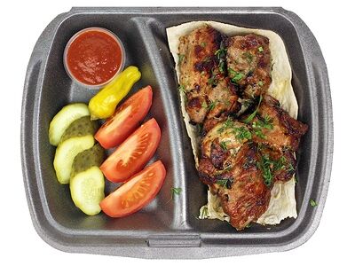 Шейка свинины на углях (гарнир1)