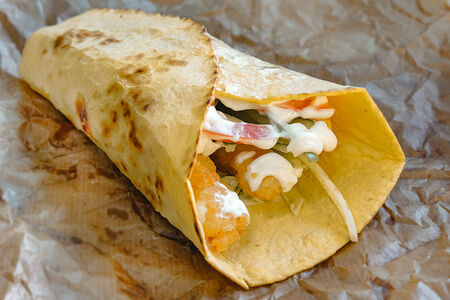 Сувлаки с креветками