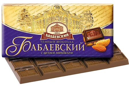 Шоколад темный с цельным миндалем Бабаевский 100 г