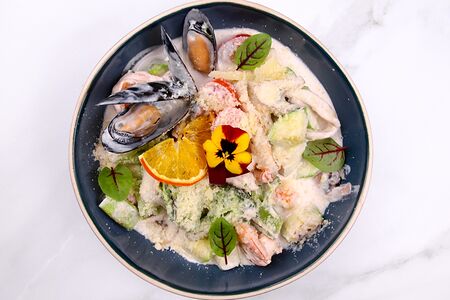 Жаркое с морепродуктами