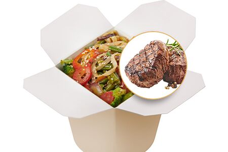 Вок с говядиной и овощами