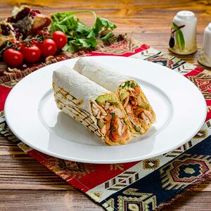 Шаурма из курицы на углях