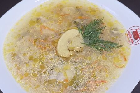 Суп грибной с курицей