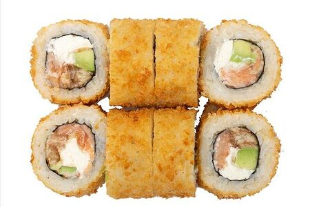 Горячий ролл Унаги Сяке Фрай