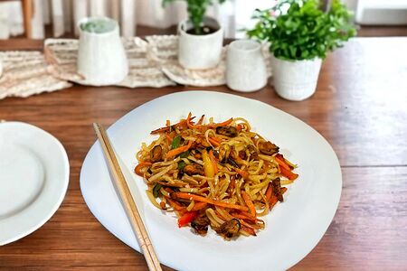 Удон с мидиями