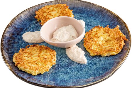 Драники из цуккини с лососем