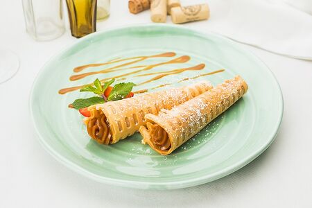 Вафли со сгущенкой