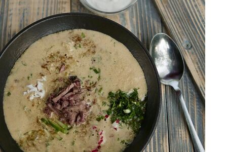 Окрошка с брискетом