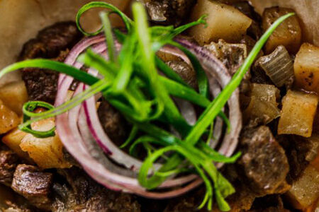 Балгын куырдак с домашним картофелем