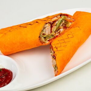 Шаурма овощная с картофелем фри