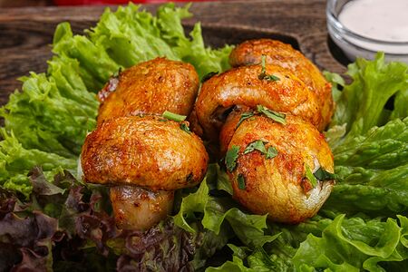 Грибы на мангале