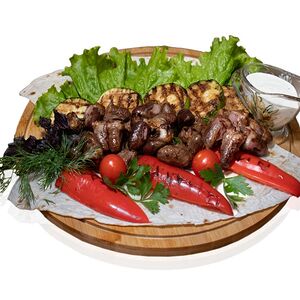 Шашлык из куриных сердечек