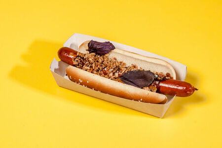 Хот-дог с говяжьей колбаской