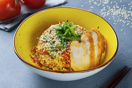 Тяхан с курицей