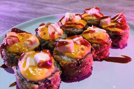 Запеченный ролл Курица BBQ