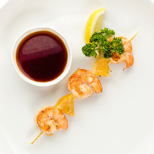 Шашлык из креветок