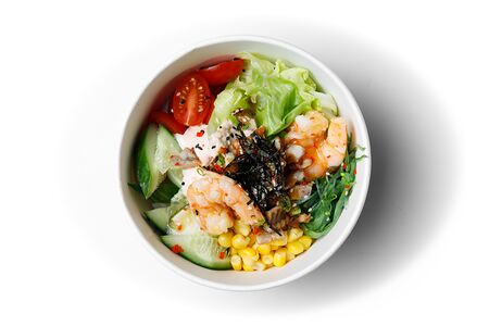 Поке с угрем и тигровой креветкой