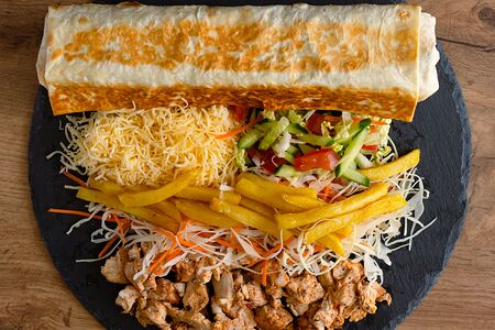 Шаурма с картофелем и сыром