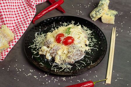 Феттуччине с говядиной